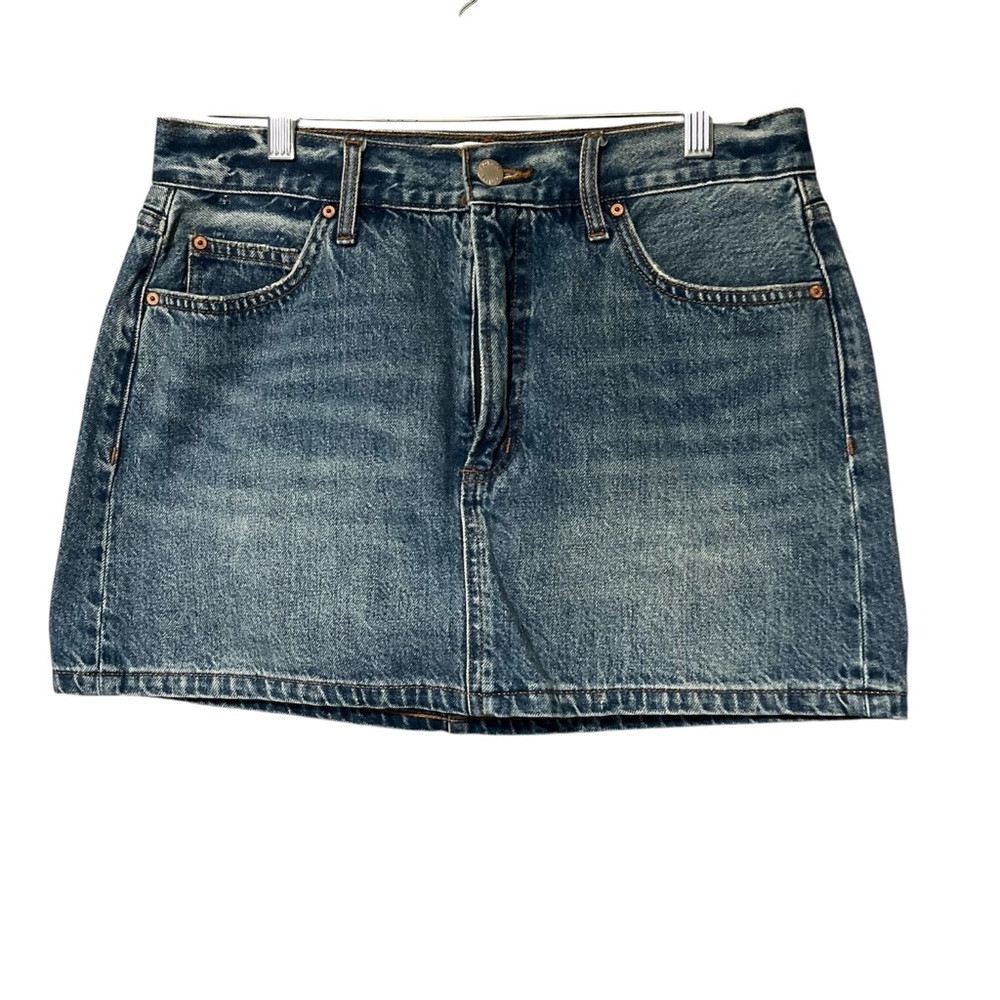 Denim Forum The ’90s Ricci Mini Skirt Size 29 Blue Aritzia Y2K Mid‎ Rise Cotton
